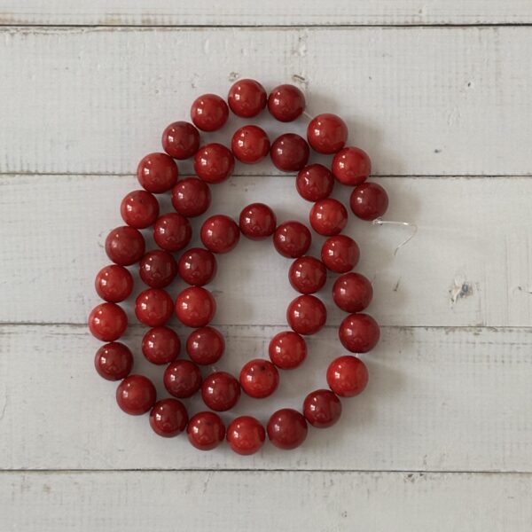 Perles corail rouge 8 mm naturelles pour création de bijoux