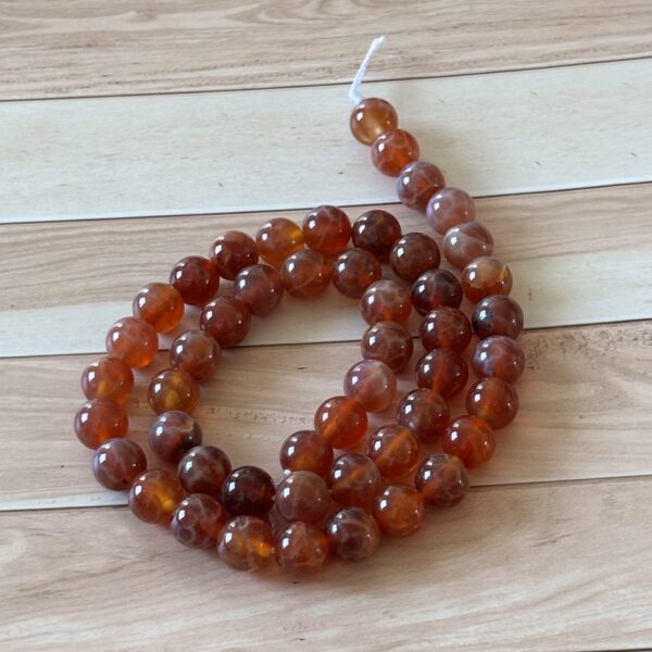 Perles 8 mm agate peau de serpent pour artisanat créatif favorisant courage et équilibre