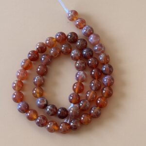 Perles gemmes agate peau de serpent 8 mm idéales pour bijoux créatifs et équilibre émotionnel