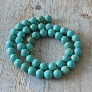 Perles 8 mm turquoise Sinkiang pour artisanat créatif, confiance et vente de bijoux