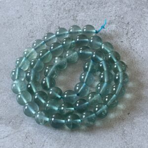 Perles naturelles fluorite bleue 8 mm idéales pour méditation et créativité