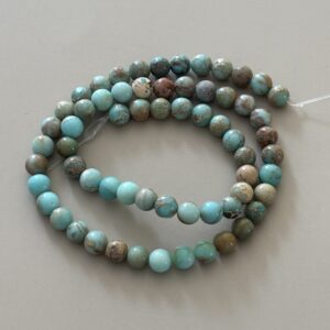 Perles fines aqua terra 6 mm aux couleurs naturelles pour fabrication bijoux, bracelets et colliers