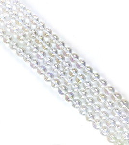 aqua aura blanc perles à l'unité, en lot ou fil complet