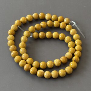 petites perles 6 mm jaspe jaune pierre semi précieuse pour créations artisanales