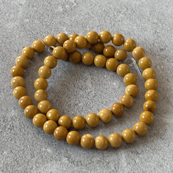 lot de perles 6 mm jaspe jaune éclatant pour collier ou mala artisanal