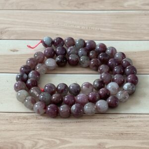 tourmaline rose perles 6 mm fines pour bracelet, collier et accessoires lithothérapie