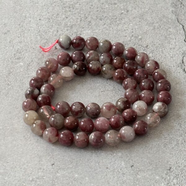 lot de perles 6 mm tourmaline rose pierre d’amour et de douceur