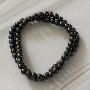 Hématite magnétique polie, perles pour création de bijoux énergétiques
