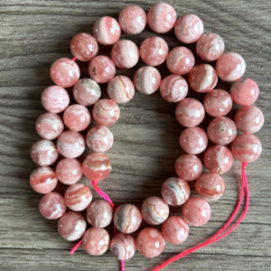 Rhodochrosite perles naturelles vendues à l'unité, en lot ou fil complet