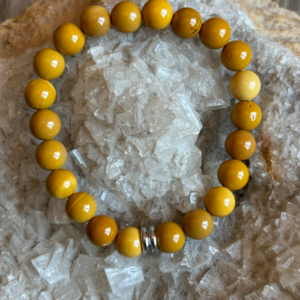 Bracelet perles 6 ou 8 mm jaspe jaune naturel
