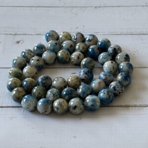 Perles rondes 8 mm jaspe K2 pour artisanat créatif et énergie apaisante