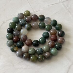 Fil de perles agate indienne 8 mm pour créations artisanales et harmonie