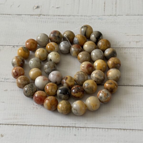 Lot de perles naturelles agate crazy lace 8 mm pour bijoux faits main