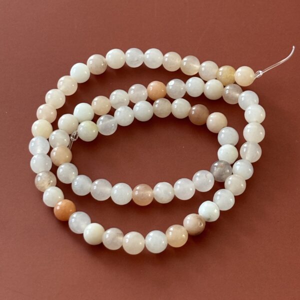 Perles fines 6 mm en aventurine rose, idéales pour lithothérapie et accessoires créatifs DIY