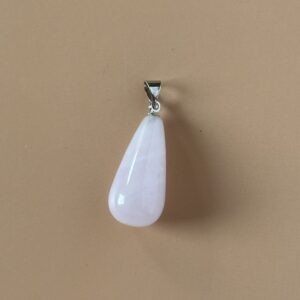 pendentif quartz rose bullet pierre naturelle