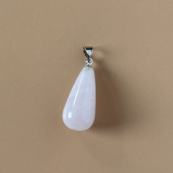 pendentif quartz rose bullet pierre naturelle
