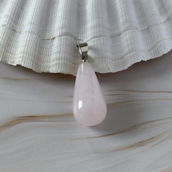 pendentif bullet en quartz rose pour femme