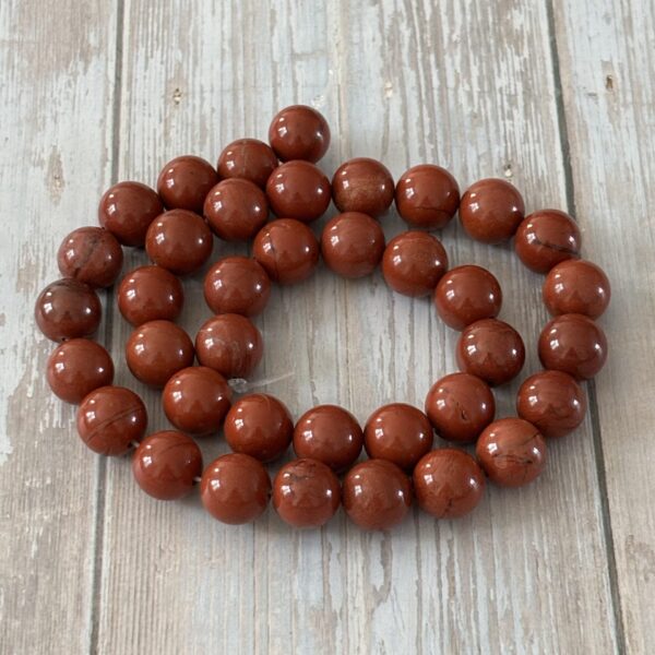 Perles jaspe rouge 10 mm énergie vitale