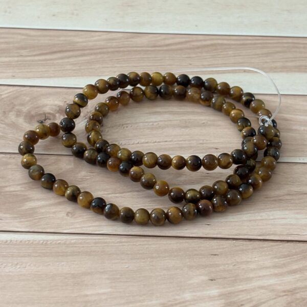Perles œil de tigre 4 mm lithothérapie