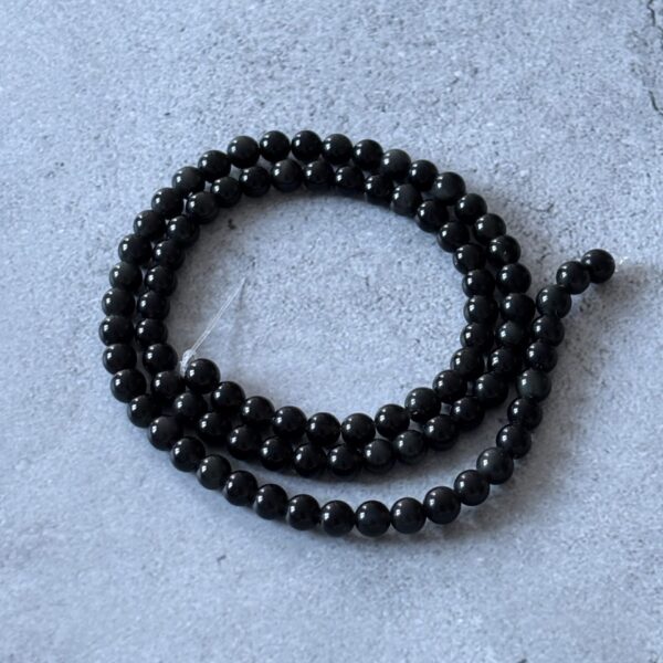 Perles obsidienne céleste 4 mm protection spirituelle
