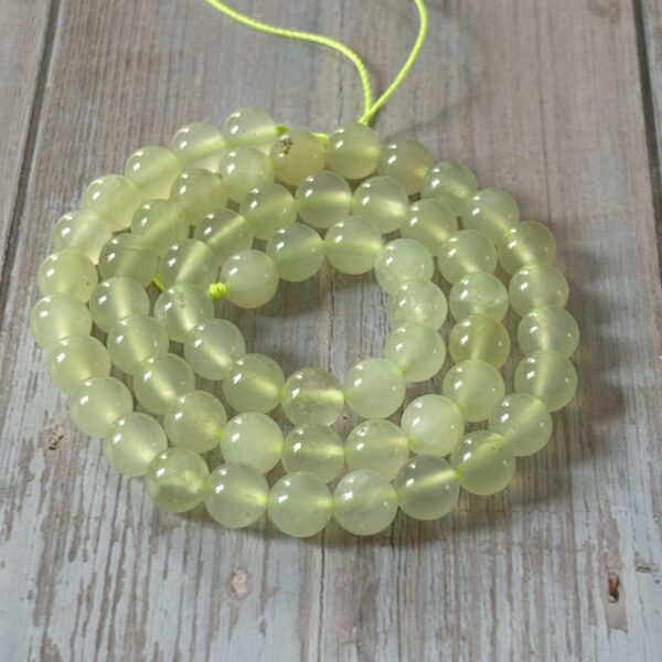 Serpentine bowenite perles naturelles 6 mm créations bijoux