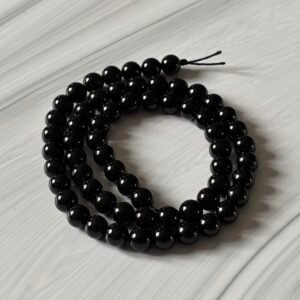 Lot de perles spinelle noire 6 mm pour créations de bijoux élégants