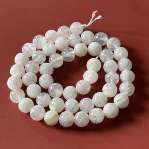 Perles naturelles pierre de lune blanche 8 mm – perles de qualité pour bracelets et colliers faits main