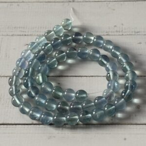 Bijoux faits main avec perles de fluorite bleue 6 mm, énergie de calme et de confiance