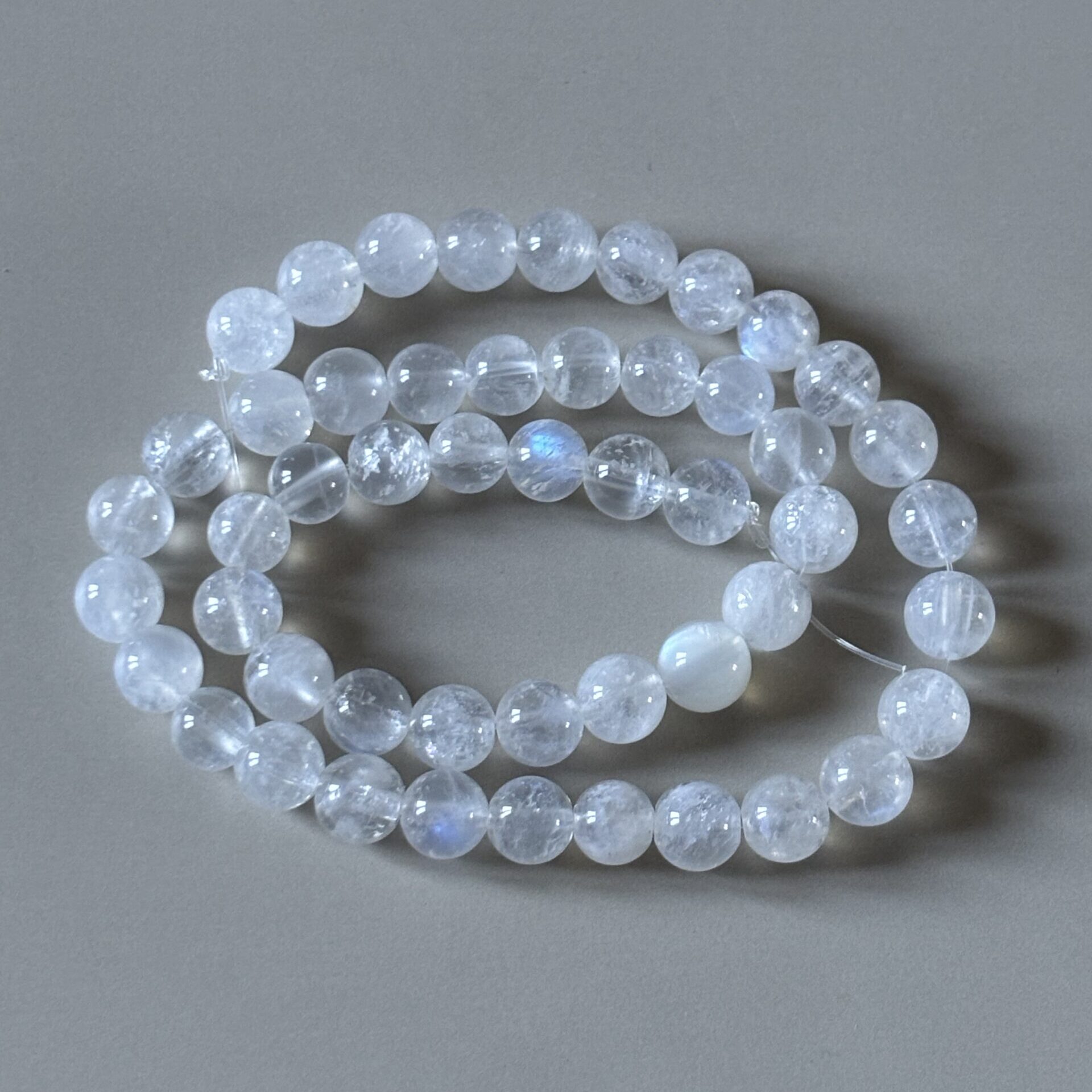 Bracelet perles Pierre de Lune éthiques et élégantes, pierres fines de qualité