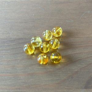 Citrine (améthyste chauffée) en perles de 8 mm