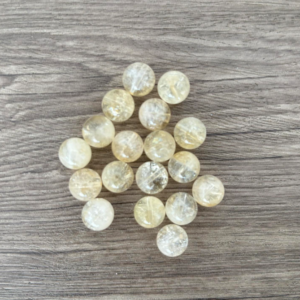 Citrine perles 10 mm vendues à l'unité, en lot ou fil complet