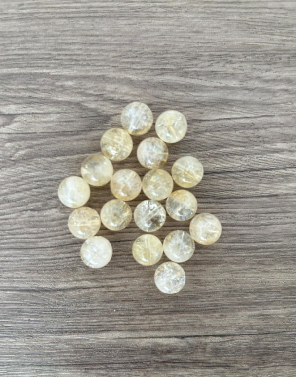 Citrine perles 10 mm vendues à l'unité, en lot ou fil complet