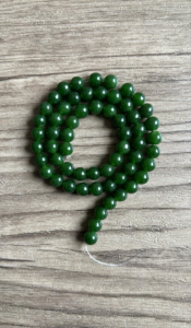 Jade taipei naturelle en perles de 6 mm, vendue à l'unité, en lot ou fil complet