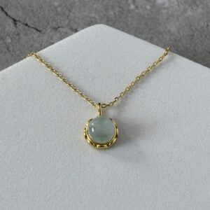 Collier pierre bleue Aigue-Marine – douceur et clarté en bijou artisanal