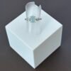 AIGUE Marine - Bague réglable laiton plaqué argent