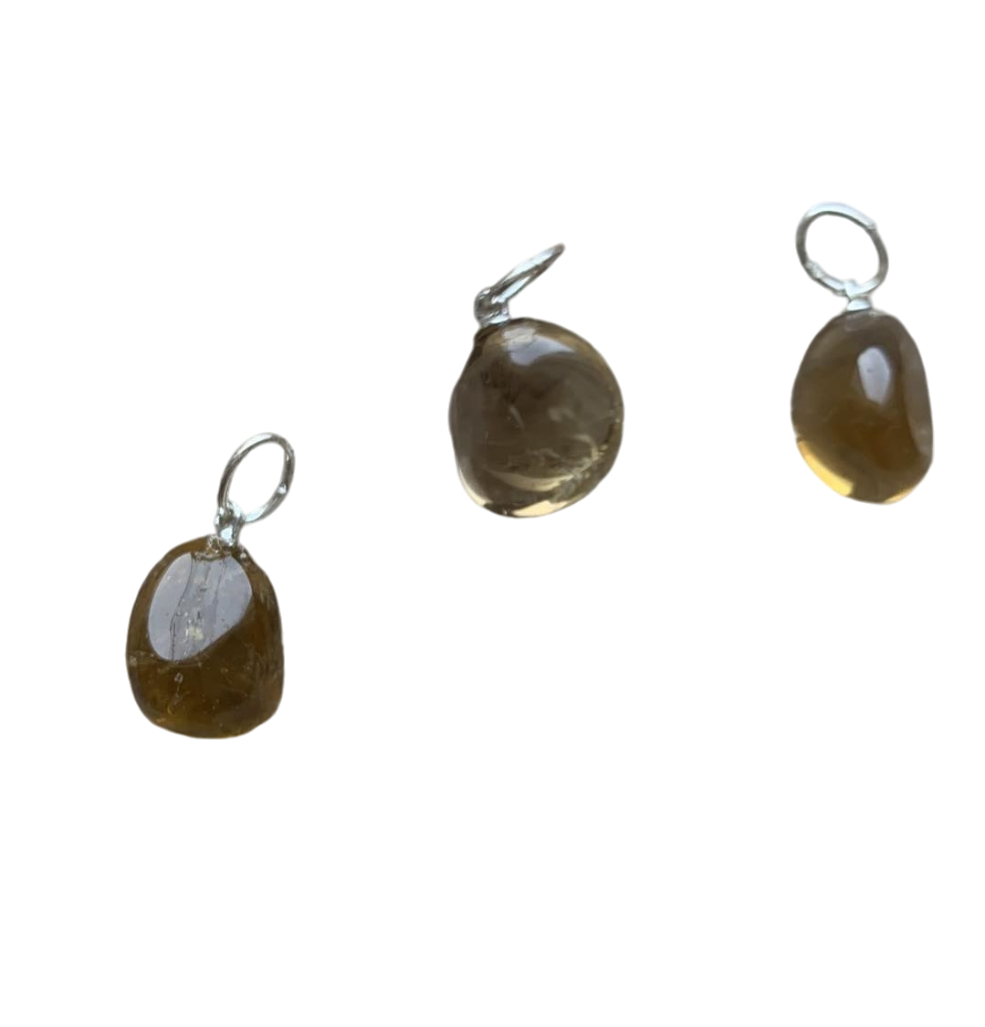 Citrine pendentif pierre roulée