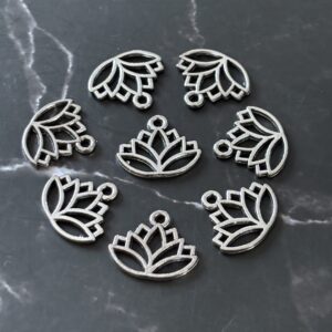Breloque fleur de lotus pour bijoux – accessoire artisanal tendance et spirituel