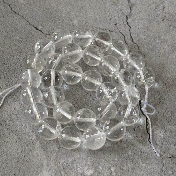 Perles cristal de roche 10 mm énergie purifiante