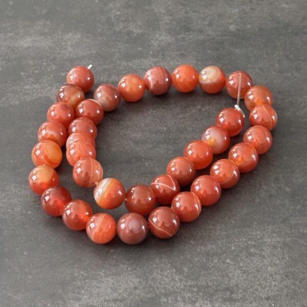Perles 10 mm cornaline créativité et motivation