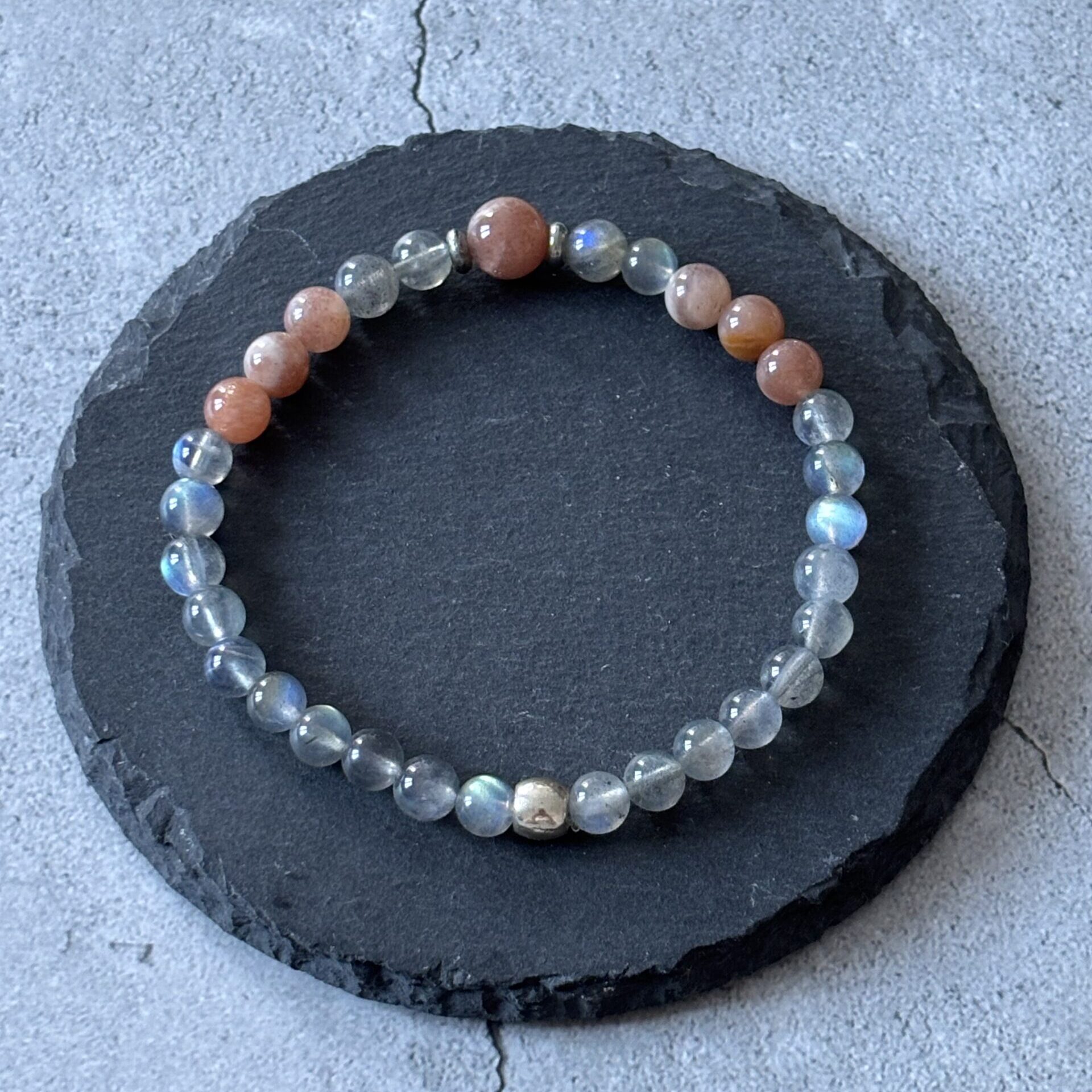 Bracelet signe astrologique poisson pierres naturelles