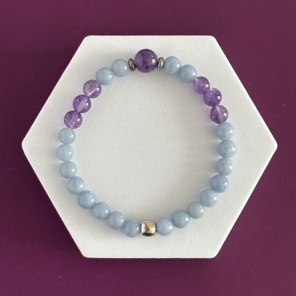 Bracelet fait main signe astrologique verseau pierres naturelles