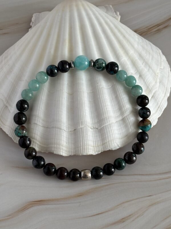 Bracelet zodiaque vierge chrysocolle communication et apaisement