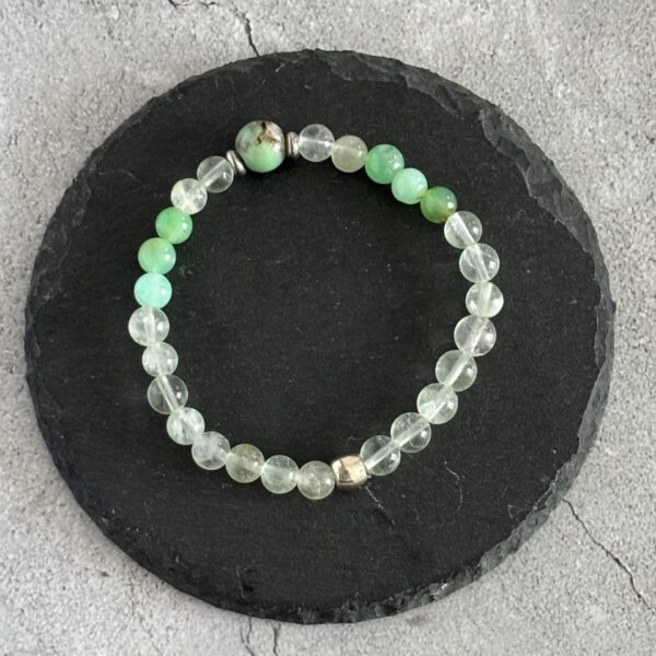 Bracelet signe astrologique poisson pierres naturelles