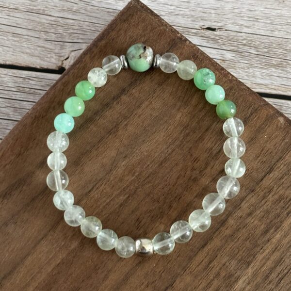 Bijou poisson chrysoprase et fluorite énergie positive