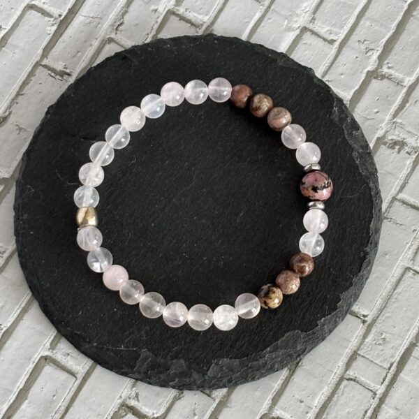 Bracelet taureau quartz rose amour et douceur