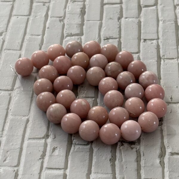 perles rondes 10 mm opale rose naturelles pour bracelets lithothérapie