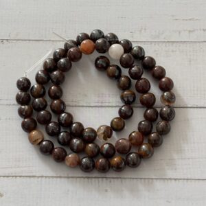 perles fines 6 mm oeil de fer naturelles pour colliers et accessoires faits main