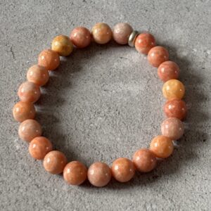 bracelet lithothérapie calcite orange – pierre de joie, vitalité et énergie créative