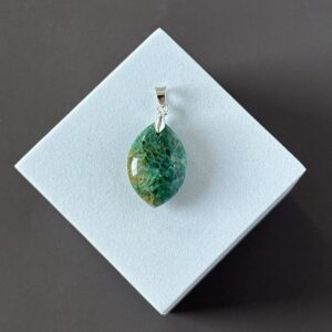 pendentif chrysocolle forme marquise bijou