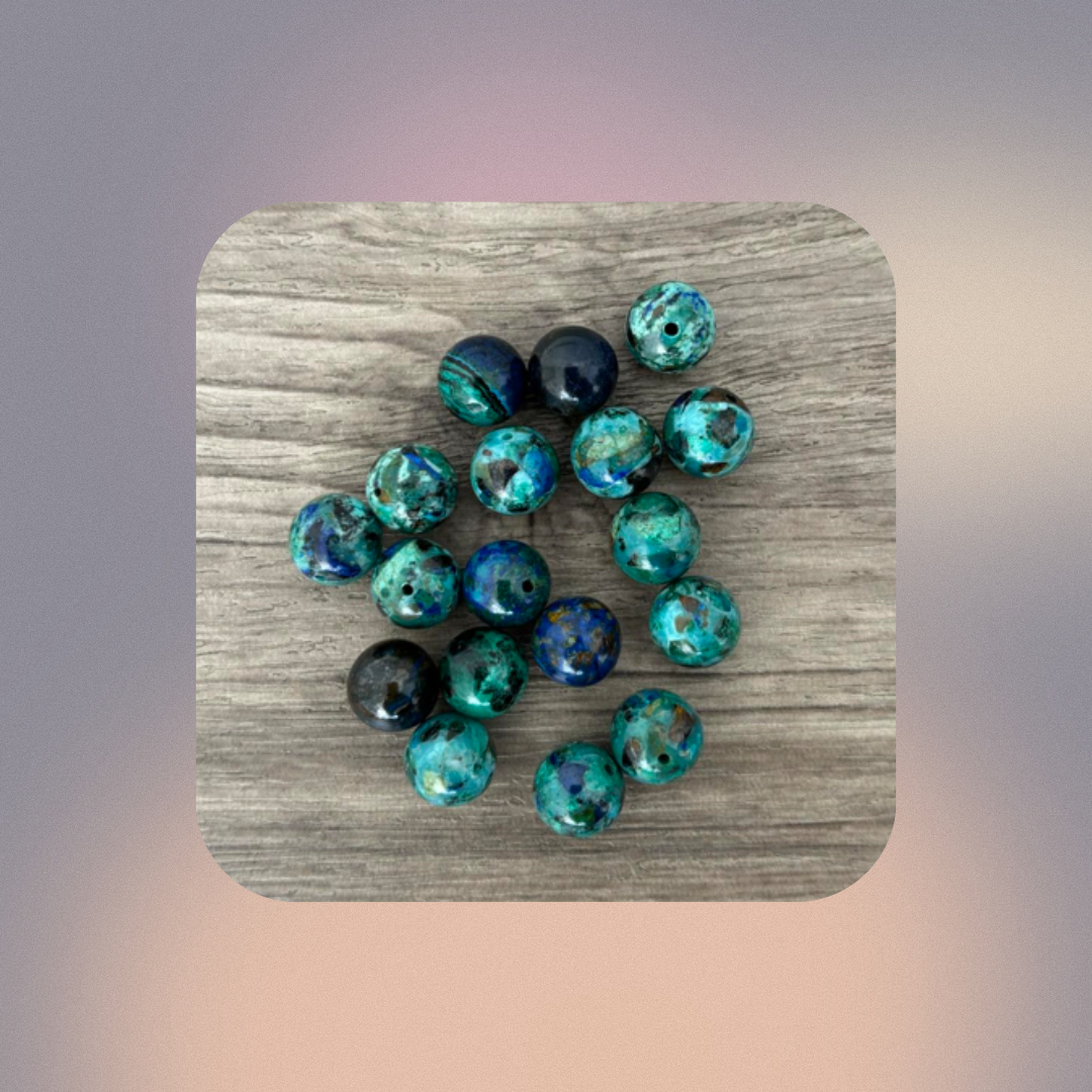 Perles de pierres naturelles, vendues à l'unité en 6, 8 ou 10 mm et en fil ou rang complet en 4 mm